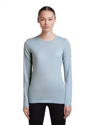 Dámské merino triko dlouhý rukáv ICEBREAKER Wmns 200 Oasis LS Crewe, Zinc Blue velikost: S