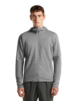 Pánská merino mikina ICEBREAKER Mens Merino 360 Realfleece Elem LS Zip Hood, Metro Heather velikost: S