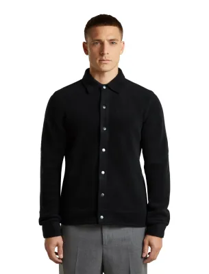 Pánské merino mikina ICEBREAKER Mens Merino 800 RealF Classic Pile Shacket, Black velikost: S