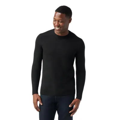 Pánský merino svetr SMARTWOOL Men's Sparwood Crew Sweater, Black velikost: L