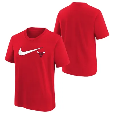Dětské tričko Chicago Bulls NBA Swoosh Logo T-Shirt Red (YOUTH) Velikost: Dětské L (158 – 164)