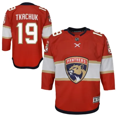 Dětský dres Florida Panthers NHL Matthew Tkachuk #19 Premier Červená (YOUTH) Velikost: S/M