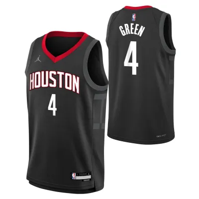 Dětský dres Houston Rockets NBA Jalen Green #4 Jordan Swingman Černá (YOUTH) Velikost: Dětské S (122 – 134)