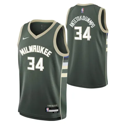 Dětský dres Milwaukee Bucks NBA Giannis Antetokounmpo #34 Swingman Zelená (YOUTH) Velikost: Dětské S (122 – 134)