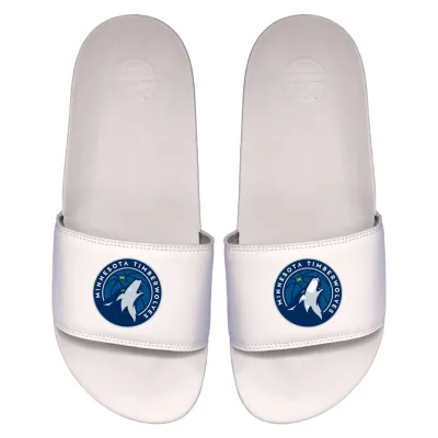 Pánské boty Minnesota Timberwolves NBA Primary Logo ISlide Slipper Badelatschen - Bílá Velikost: US 5–6 (EU 37–39)