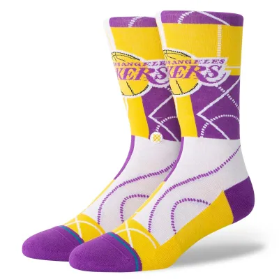 Pánské ponožky Los Angeles Lakers NBA Zone Stance Crew Velikost: 43–47