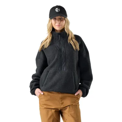 Dámská merino mikina SMARTWOOL Women's Second Cut Fleece 1/2 Zip, Charcoal velikost: XS