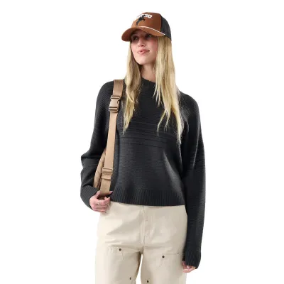 Dámský merino svetr SMARTWOOL Women's Summit Crew Sweater, Charcoal velikost: S