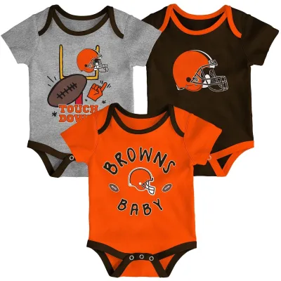 Dětské body Cleveland Browns NFL Champ Baby Body-Set (3 ks) Velikost: 12 měsíců