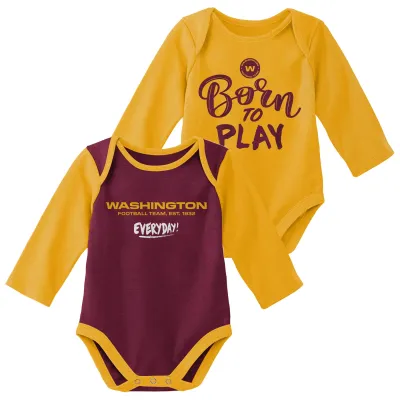 Dětské body Washington Football Team NFL Born to Play Baby Body Set (2 ks) Velikost: 12 měsíců