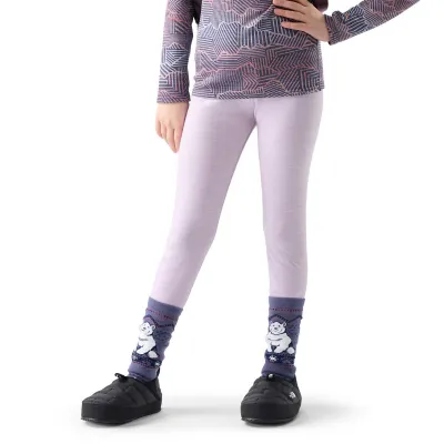 Dětské merino spodky SMARTWOOL Kids' Classic Thermal Merino Base Layer, Lavender Sky Heather velikost: XS