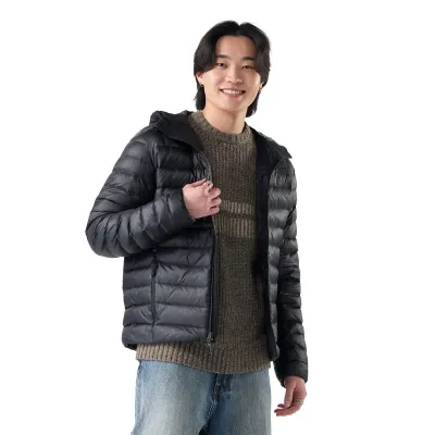 Pánská merino bunda SMARTWOOL Men's Winterloft Hooded Jacket, Black velikost: M