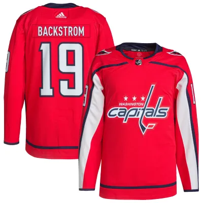 Pánský dres Washington Capitals NHL Nicklas Backstrom #19 adidas Authentic Primegreen Home Velikost: 44 (XS)
