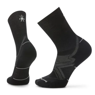 Unisex merino běžecké ponožky SMARTWOOL Run Cold Weather Targeted Cushion Crew S, Black velikost: 34-37 (S)