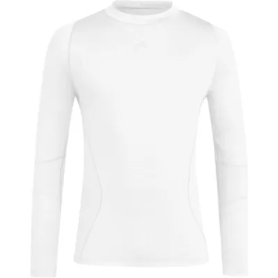 adidas TECHFIT CR LS TEE M Pánské sportovní triko, bílá, velikost S