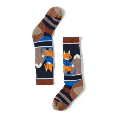 Dětské merino ponožky SMARTWOOL Kids' Wintersport Full Cushion Fox Glade, Picante velikost: 22-25 (XS)