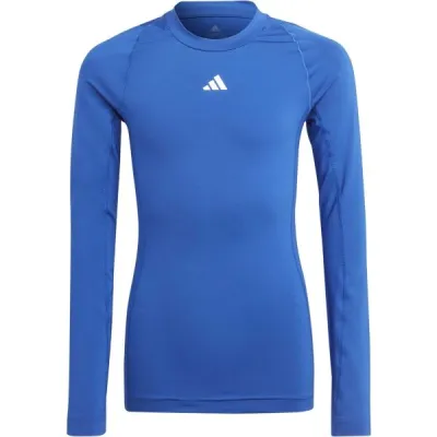 adidas TECHFIT LS TEE Y Dětské sportovní triko, modrá, velikost 164